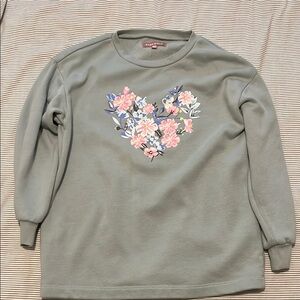 Cat & Jack Gray and Pink Floral Sweatshirt